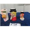 Image 2 : 3 Clown Head Vases up to 6" Tall