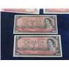 Image 3 : 4-1954 Canadian $2 Bills & 2 -1974 $2 Bills