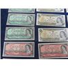 Image 3 : 10 Canadian $1 Bills; 5 between 1867- 1967 + 5 1973 &  10 - $2 Bills 5 are 1954 + 5 1974