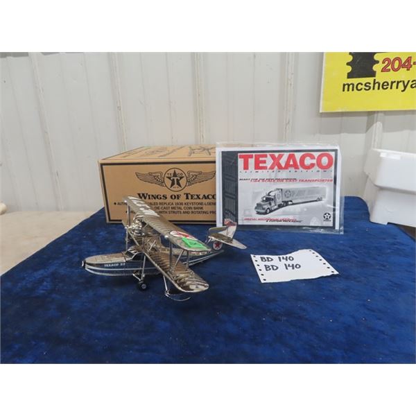 Ertl 2000 Special Edition Wings of Texaco "The Duck" Metal Airplane. Mint Conditioon in Original Box