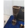 Image 4 : WW2 Mortar Shell, Trench Art Salt + Pepper, 1919 Book Pictoral History of the Great War, U.S.N. Hand