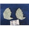 Image 1 : 2 Soapstone Carved Faces 6" Long up to 4" Wide