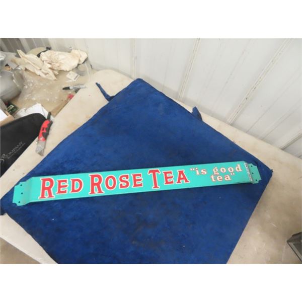 Vintage Red Rose Tea Door Bar 3" x 32"