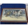 Image 1 : WW1 PEI Harness Race Picture with Oak Frame 12" x 22.5"