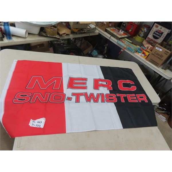 Merc Sno-Twister Flag 34" x 58" New Old Stock