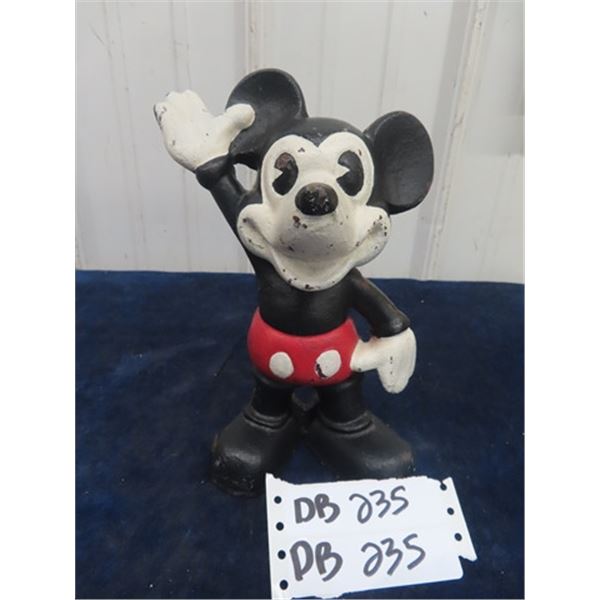Cast Mickey Mouse Bank 9.25" Tall