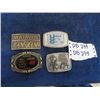 Image 1 : 4 Belt Buckles; John Deere, Esso, UGG & Mataven