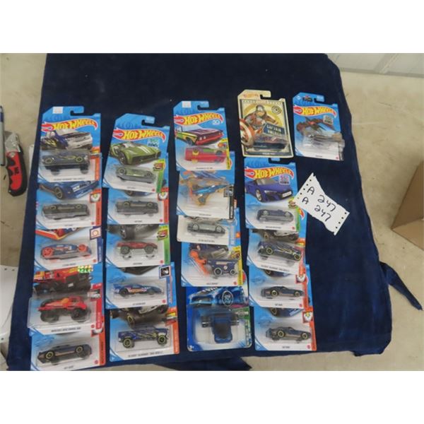 21 Hot Wheels In Packages including BatPlane