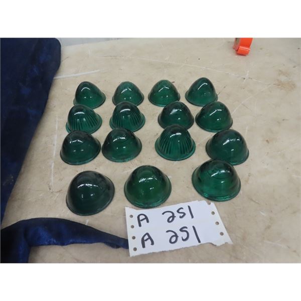 15 Vintage Glass Auto Signal/Clearance Covers