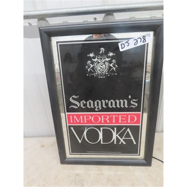 Seagrams Vodka Light Up Sign 13" x 19.5"