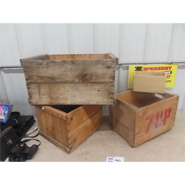4 Wooden Crates 1) is 7Up