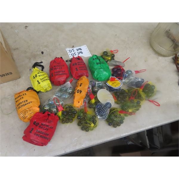 Approximately 600 Marbles in Packages