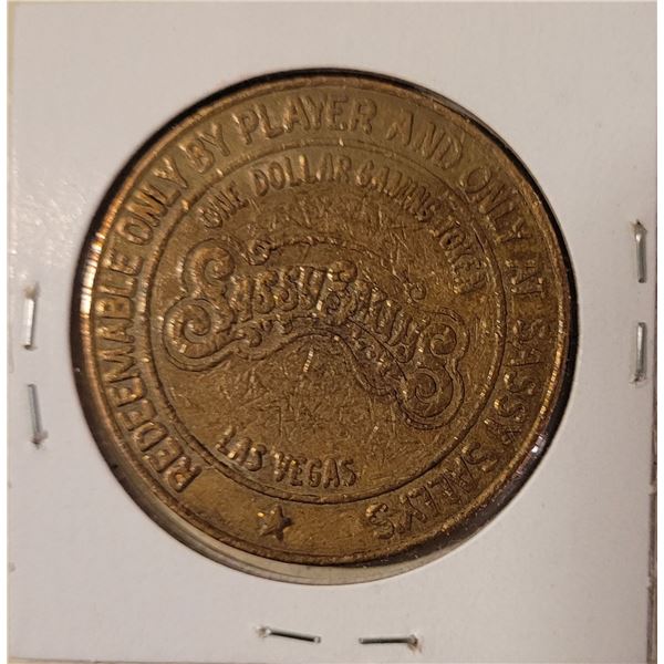 Vintage Sassy Sally's Gaming token Las Vegas Nevada pristine shape, hard to find