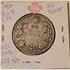 Image 1 : 1919 50 cent SILVER 92.5 Low mintage only 1,113,429 Key Date Goes well with ITEM #14 seller research
