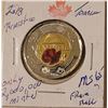 Image 1 : 2018 Toonie Colored Armistice only 2,000,000 minted MS 65 from sealed mint roll The only traces of w