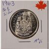 Image 1 : 1963 50 cent piece  80% silver  Low mintage MS 65