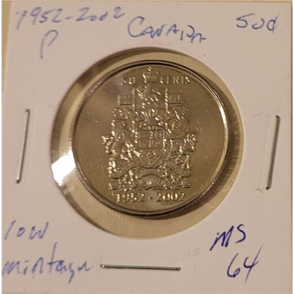 1952-2002 P   Low mintage MS 64