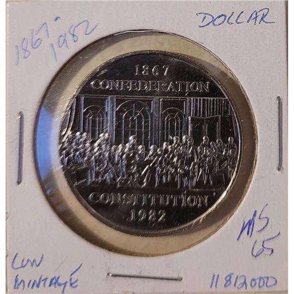 1534-1984 350th Anniversary of Jacques Cartier Commemorative Dollar low mintage 6,141,503 MS 64