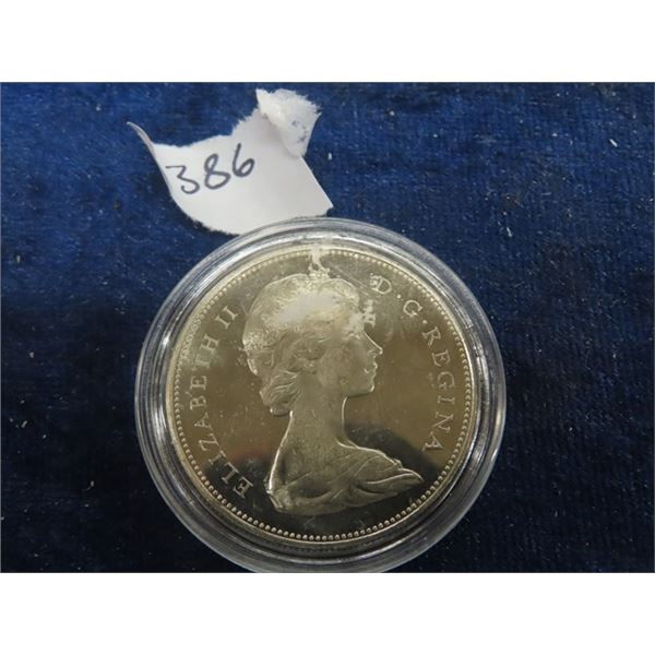 1965  Small Beads Silver Dollar encapsulated 80% Silver MS 64