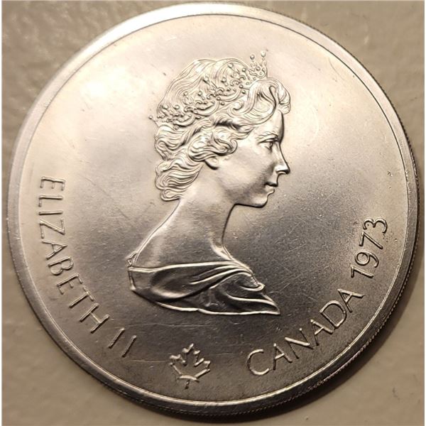 1976 Montreal Olympics $10.00 Silver "Map of the World" Specimen coin boxed. Low mintage