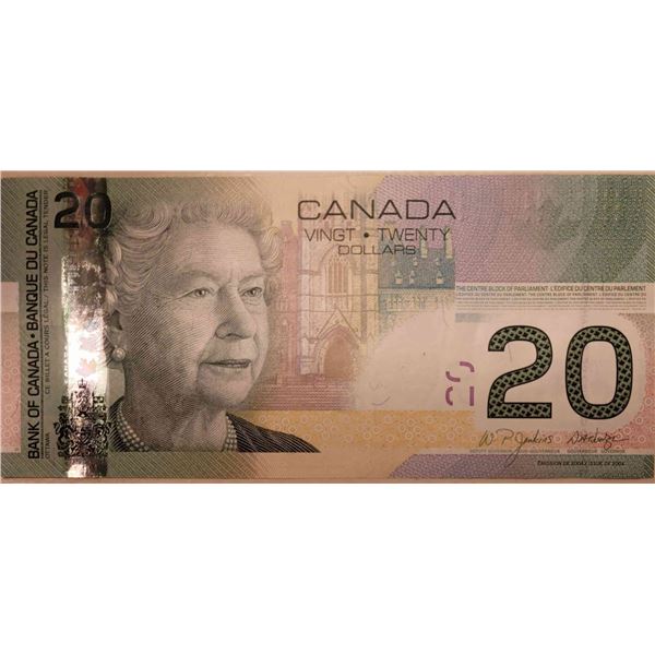 2004 $20.00 Note EZR9245684 Jenkins Dodge CUNC 64 Bright Crisp Brilliant, security strips perfect br