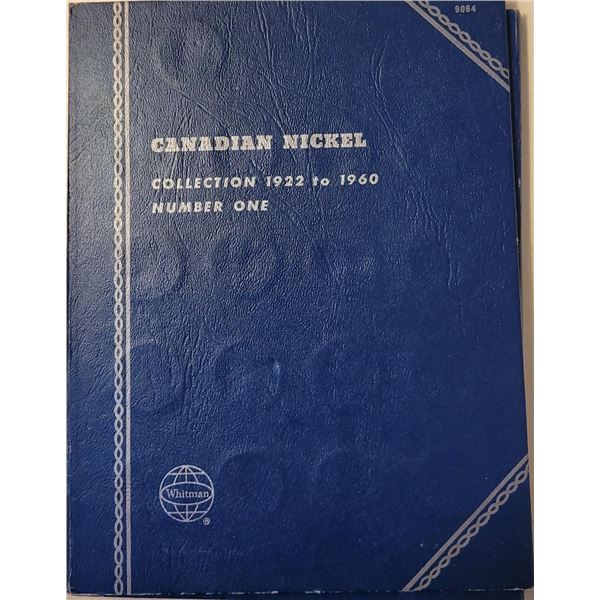 Blue Whitman 1922 - 1960 Nickel Book with majority of nickels