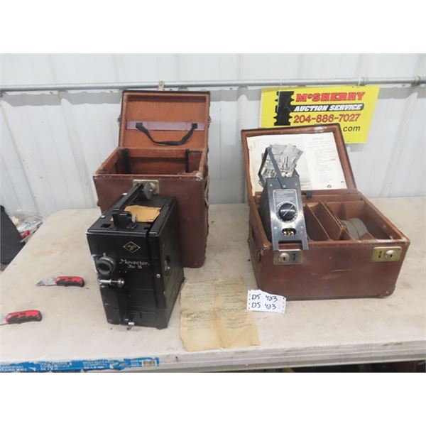 2 Movie Projectors 1)Agfa  Movector Jso 16 with Case & Accessories