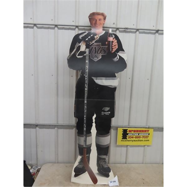 Wayne Gretzky Coca-Cola Cardboard Display 72" Tall up to 24" Wide