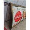 Image 2 : Vintage Coca-Cola Cardboard Sign with Proper Wooden Frame - 23" x 38" with frame