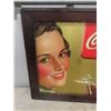 Image 2 : Coca-Cola Cardboard Sign with added Wooden Frame 19.5" x 24"