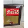 Image 3 : Coca-Cola Cardboard Sign with added Wooden Frame 19.5" x 24"