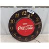 Image 1 : Vintage Metal Coca-Cola Clock 17" Across