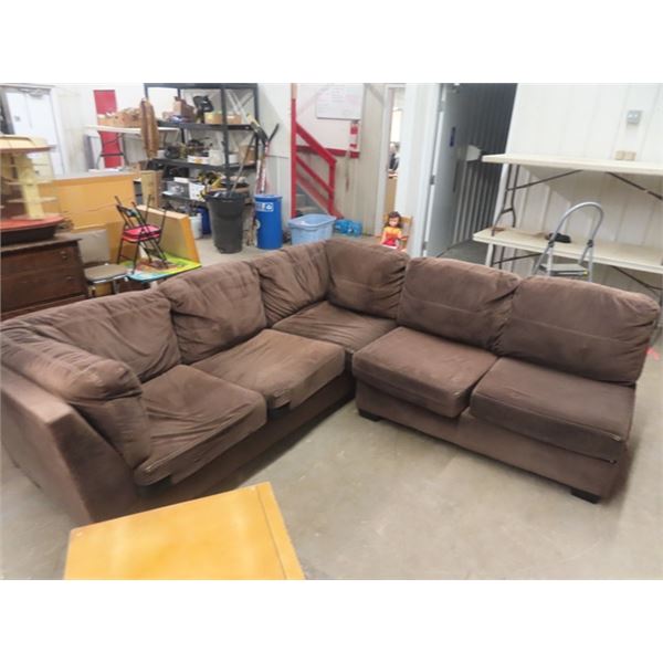 Sectional Micro Suede Couch