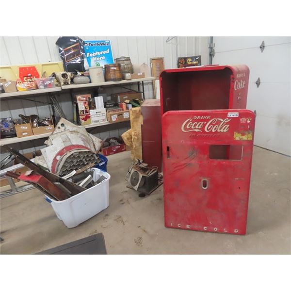Vintage Coca-Cola Upright Machine- Disassembled, Unfinished- it's a Restore Project - seller says al