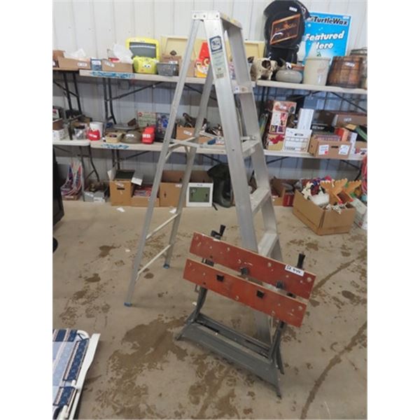 Aluminium 6' Step Ladder & Work Mate Table