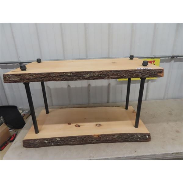 Rustic Cabin Style 2 Tier Stand 21" x 36" x 20"
