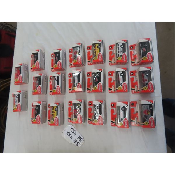 20 Matchbox Coca-Cola Autos in Packages