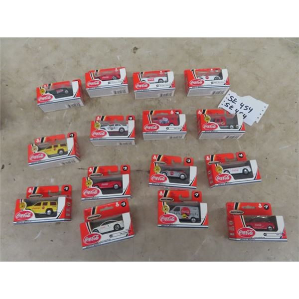 15 Matchbox Coca-Cola Autos in Packages