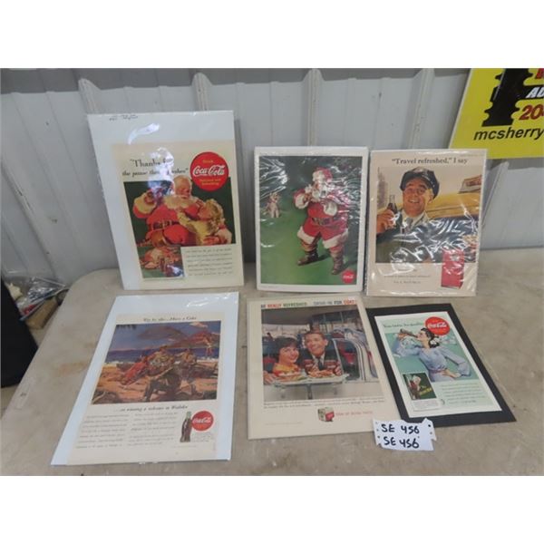 6 Vintage Coca-Cola Paper Advertising