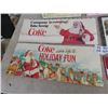Image 3 : Mix of Modern + Vintage Cardboard Coca-Cola Signs incuding Coke License plus more