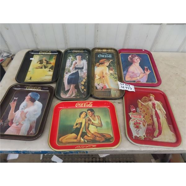 7 Coca-Cola Trays - Most Modern- 1 or 2 Vintage