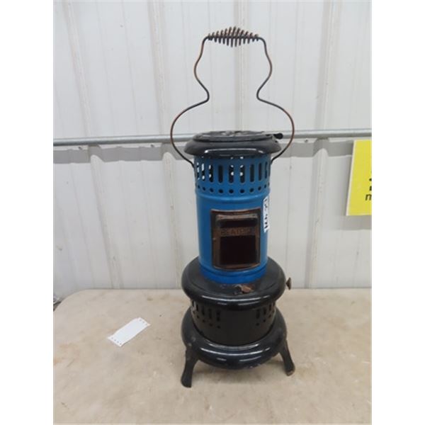 Vintage Blue Enamel Beatrice Kerosene Heater