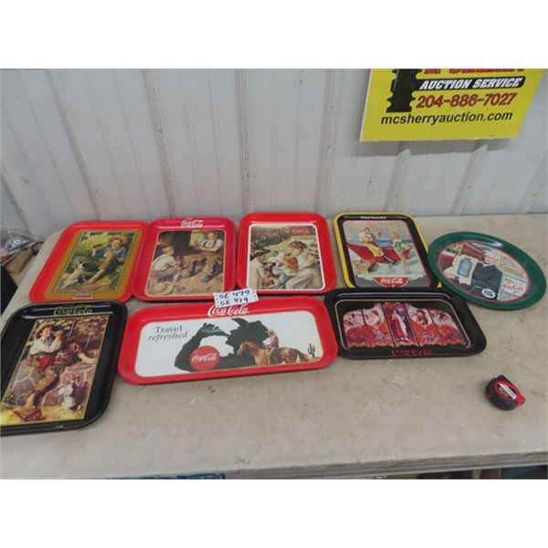 8 Coca-Cola Trays