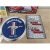 Image 2 : 5 Metal Signs; Mustang & Garage