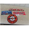 Image 1 : 4 Modern Metal Signs ; A&W 12" Across, GTO,  Pit Stop, Garage