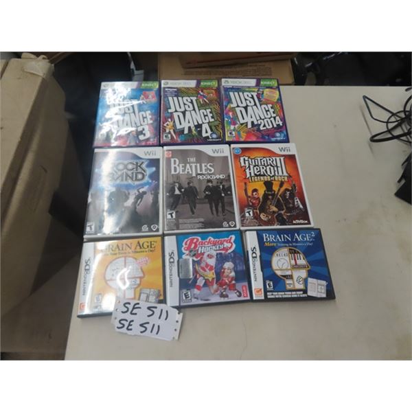 Home Video Game Bunch;  3 X-Box, 3 Wii, 3  Nintendo Ds plus Nintendo Ds Lite