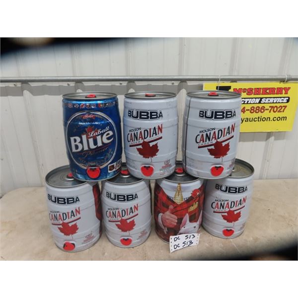 7 Don Cherry Beer Kegs - All Empty from 39th  Birthday Party