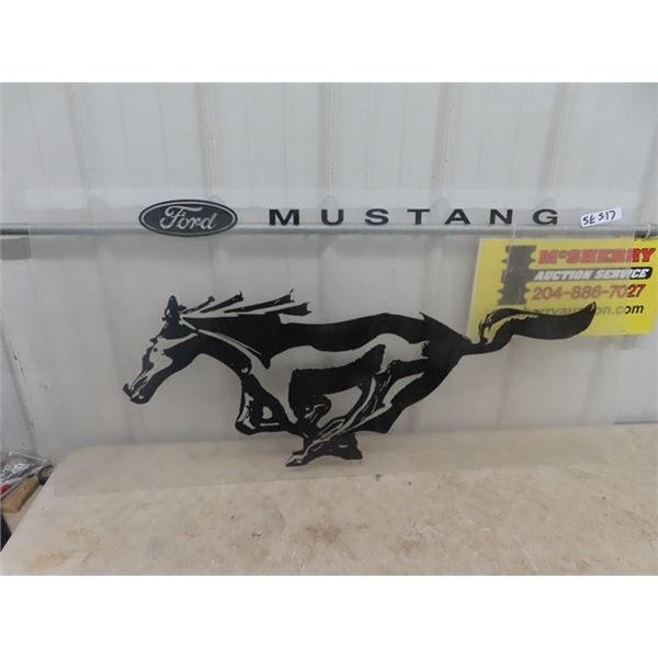 Mustang Plexi Glass Sign 24" x 48"