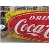 Image 2 : Vintage Coca-Cola Sign Melamine with  Wooden Frame  48" x 120"