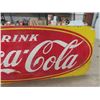 Image 3 : Vintage Coca-Cola Sign Melamine with  Wooden Frame  48" x 120"